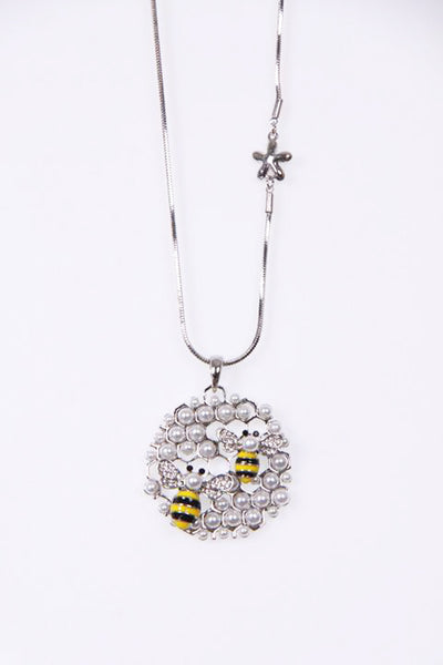 Bee on Beehive Pattern Necklace for Women