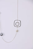 Square and Beads Lagen Look Jewellery Women Necklace