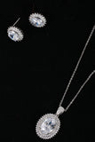 Silver Cubic zirconia Necklace new set