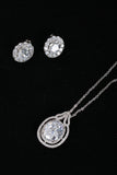 Silver Round Diamond necklace set
