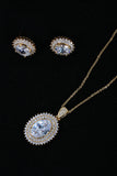 Gold Cubic zirconia Necklace Set 