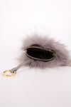 Faux Fur Wallet Plush Coin Bag Zip Handbag Keyring