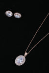 Rose Gold Cubic zirconia  Necklace set 