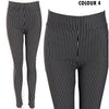 Black and White Stripe High Waisted Skinny Legging