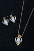 Gold Heart jewellery set 
