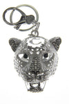 Leopard Diamante Bag Charm Keyring