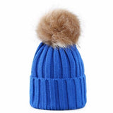 Detachable Faux Fur Bobble Pom Pom Hat