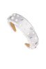 Jewels And Pearls Thick Padded Satin HAIRBAND Headbands in silver