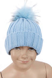 KID Detachable Faux Fur Bobble Pom Pom Hat