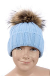 KID Detachable Fur Bobble Pom Pom Hat