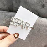 Diamante Rhinestones Words Letters Hair Slides