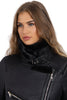 Aviator Fleece Lined Belt Detail Coat