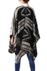 Black & Grey Aztec Print Cape
