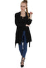 Chiffon Relaxed Waterfall Open Front Shoulder Tap  Jacket with Cape Back