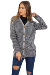 Chunky Knitted Button Cardigan