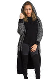 Chunky Hooded Knit Open Cardigan