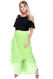 Cold Shoulder Frill Lace Applique Blouse Top