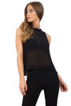 Embellished Beaded Halter Neck Sleeveless Top