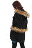 Oversized Sleeve Fur Parka Coat