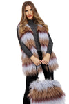 Fluffy Faux Fur Zip Shoulder Handbag