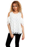 Floral Lace Floaty Ruffle Sleeve Top