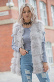 Fluffy Faux Fur Panel Gilet