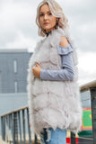 Fluffy Faux Fur Panel Gilet