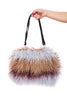 Fluffy Faux Fur Zip Shoulder Handbag