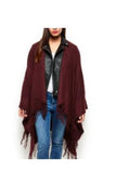 Fringe Blanket Cape Wrap Shawl