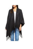 Fringe Blanket Cape Wrap Shawl