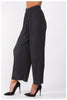 Full Length High Waist Pinstripe Pleated Culotte Trouser