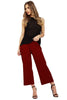 Full Length Thick Elasticated High Waist Pleated Culotte Trouser