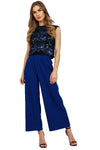 Full Length Thick Elasticated High Waist Pleated Culotte Trouser