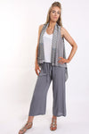 Geometric Print Waterfall Chiffon Waistcoat