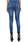 High Waist Slim Fit Stretchy Denim Look Skinny Leggings