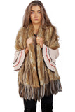 Knitted Real Fur Scarf with Tassels
