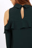 Long Sleeves Cold Shoulder Blouse Top