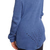 Longline Knit Jumper with Hole Sleeves Detail