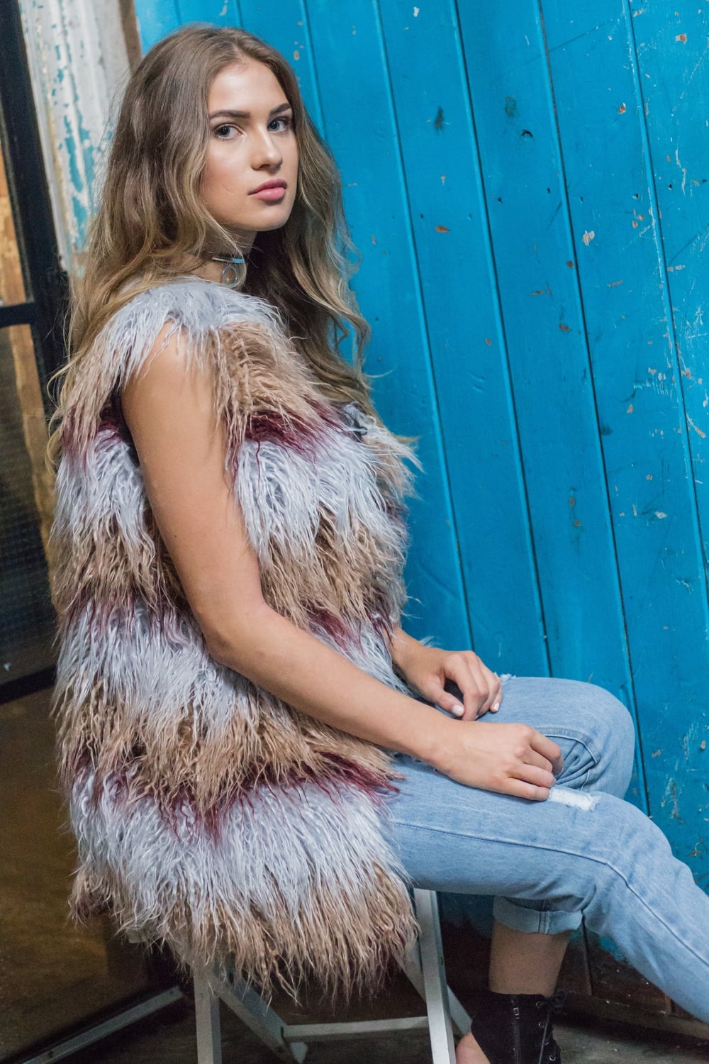 faux fur gilets