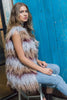 Multi Shaggy Faux Fur Gilet