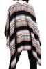 Orange Stripe Pattern Blanket Cape