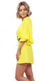 Oversized Ruffle Neck and Sleeve Summer  Top Dress