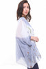 Oversized Tie Dye Floral Embroidered Floaty Sleeve Blouse Top