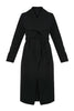 Oversized Wool Waterfall Trench Jacket Coat