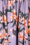 Purple Floral Print Chiffon Cami Cold Shoulder Top