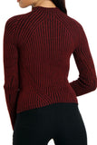 Knitted Ribbed Funnel Neck Jumper