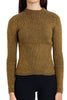 Knitted Ribbed Funnel Neck Jumper