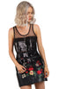 Sequin Embellished Mesh Top