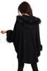 Short Faux Fur Cape With Sleeves