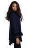 Short Faux Fur Cape With Sleeves